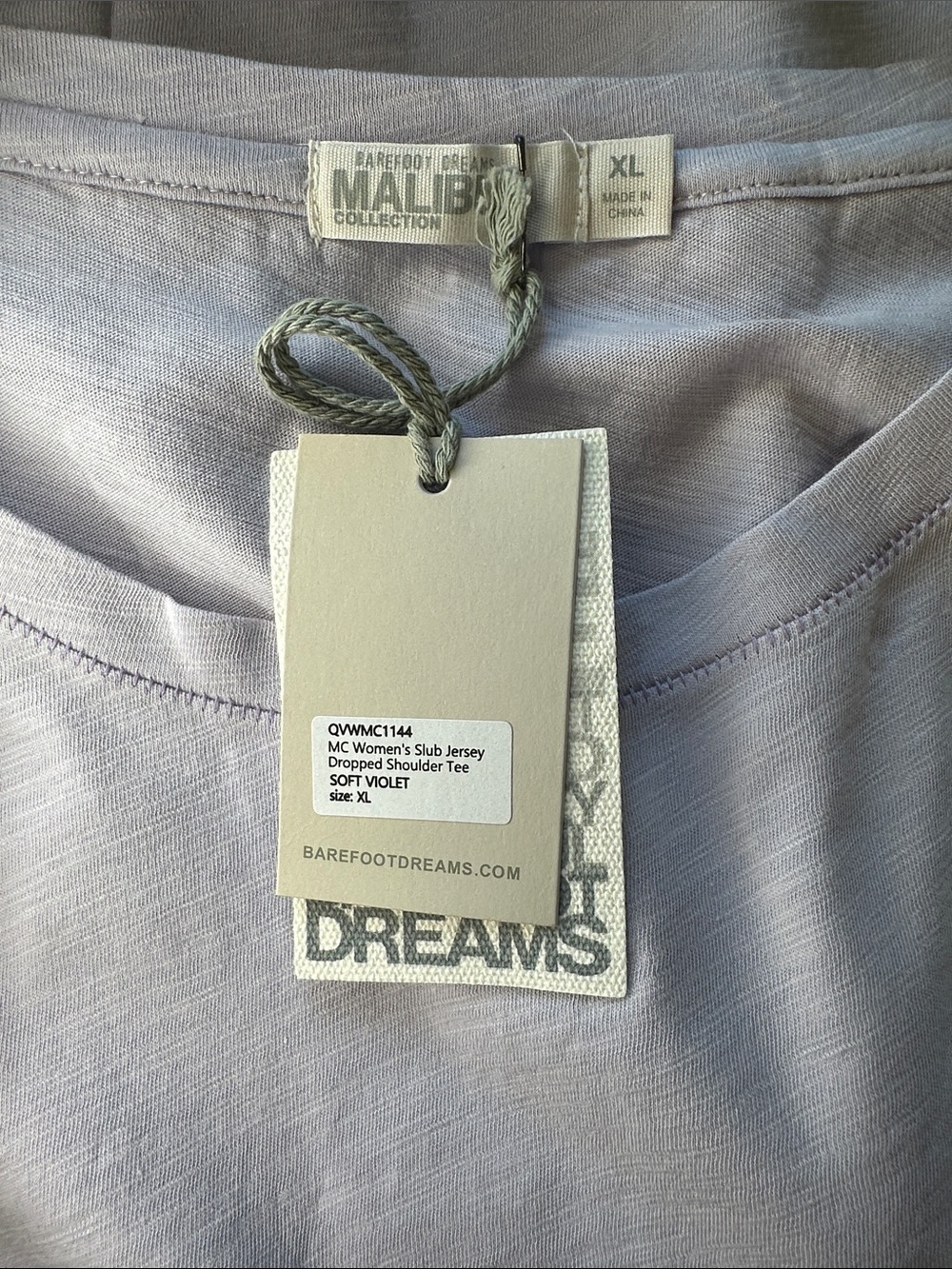 Barefoot Dreams Lavender Short Sleeve Tee Three for $12 - Picture 3 of 5